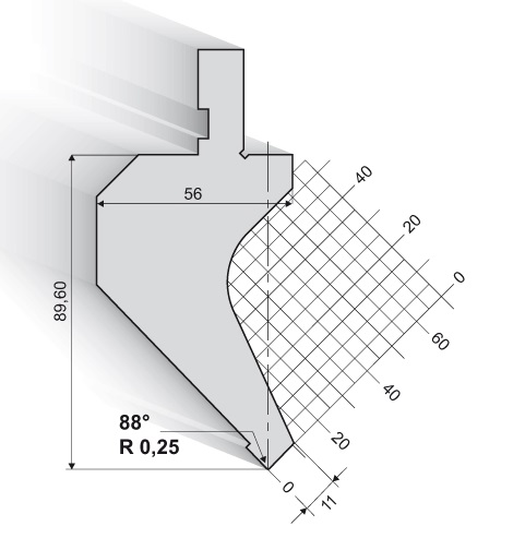 10.155-835X Bovenger.88°/R=0,25/H=89,6/L=835 mm
opm. 2 stuks