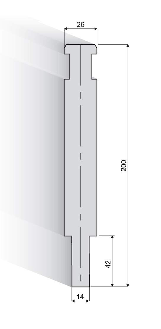 17.010-830 H=200 / L=830 mm