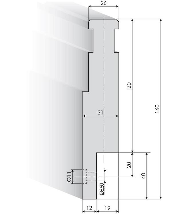 17.070-500 H=160 / L=500 mm