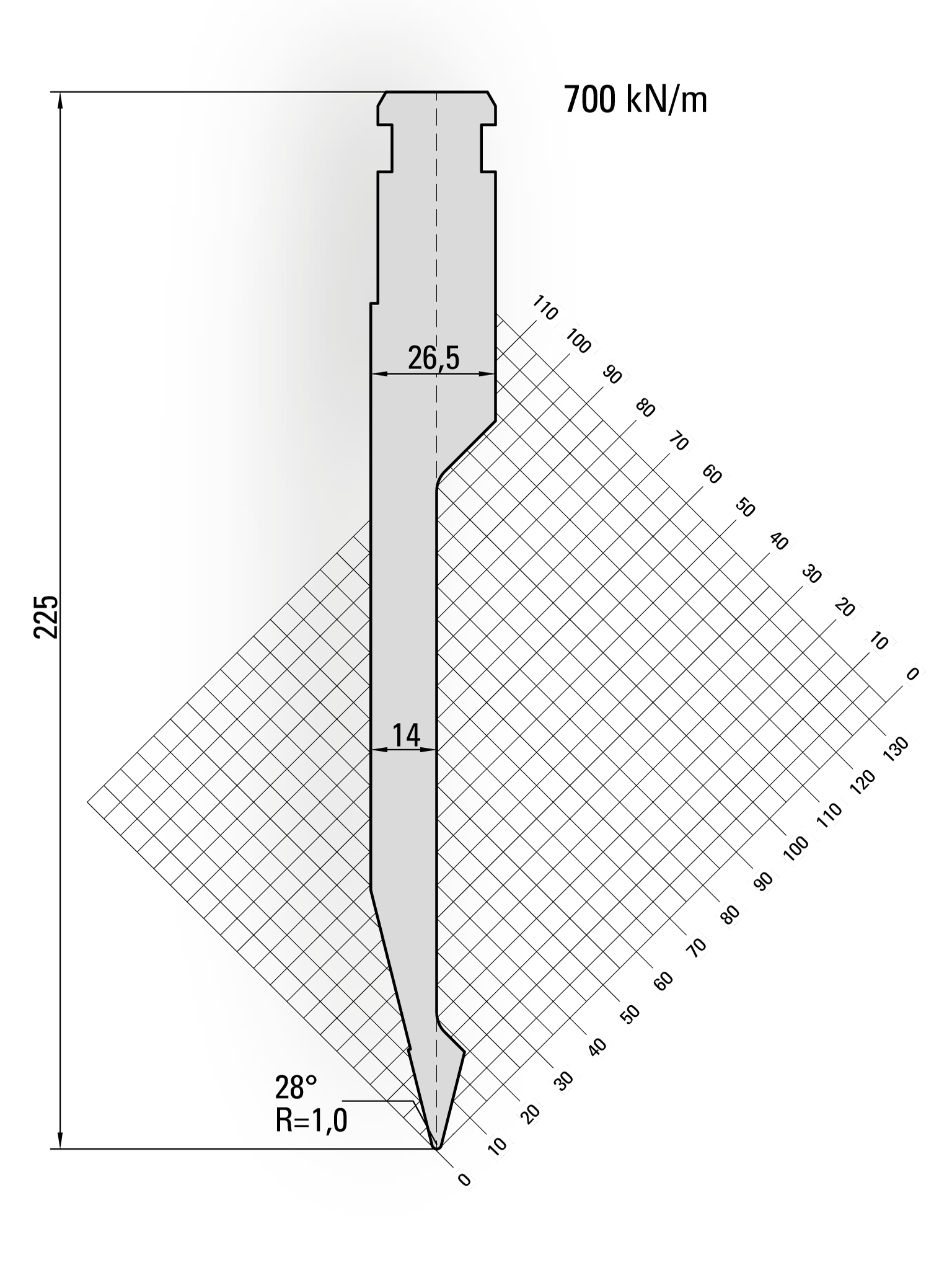 17.520-500 H=165 / L=500 mm