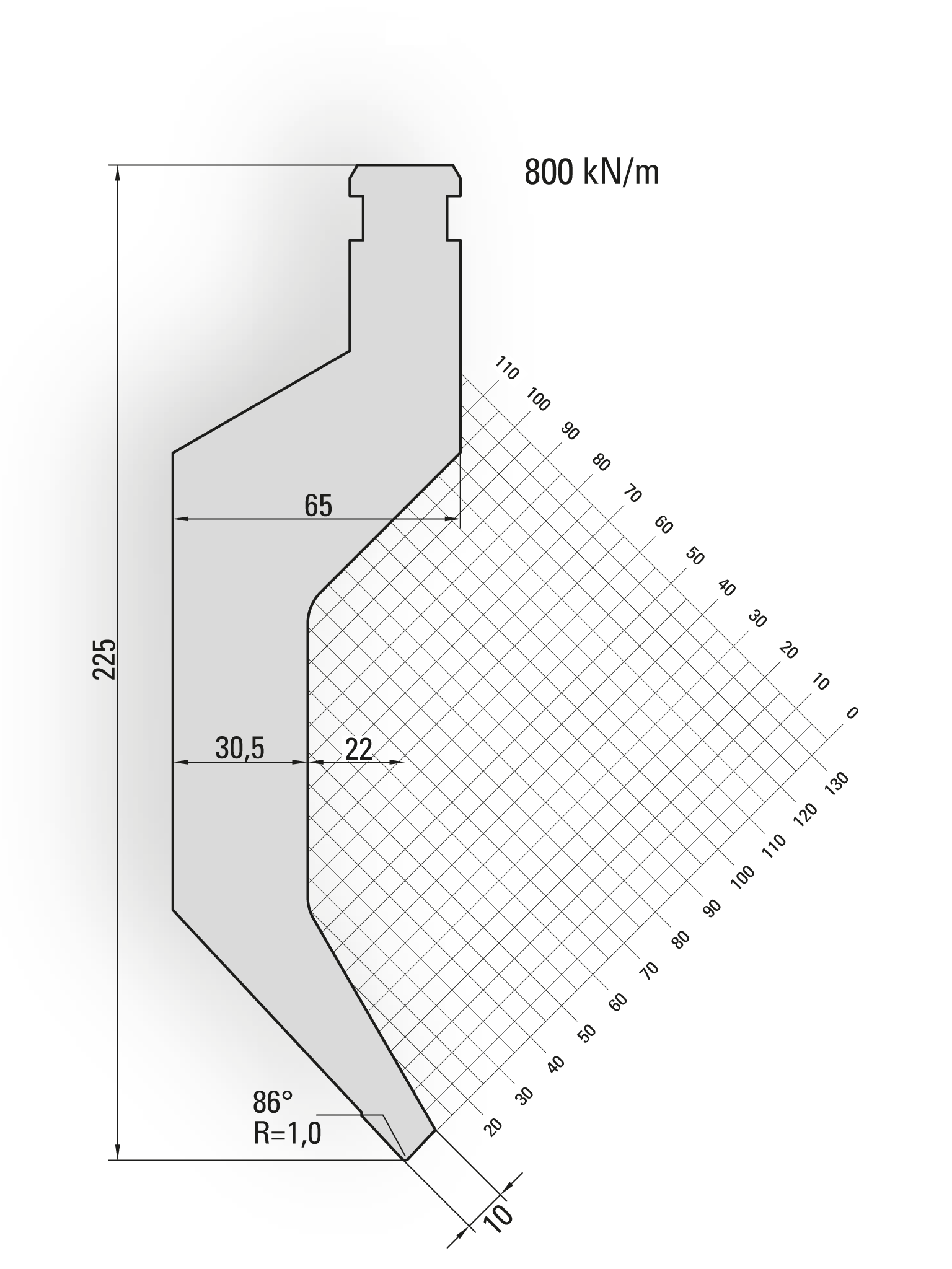 17.530-500 H=165 / L=500 mm