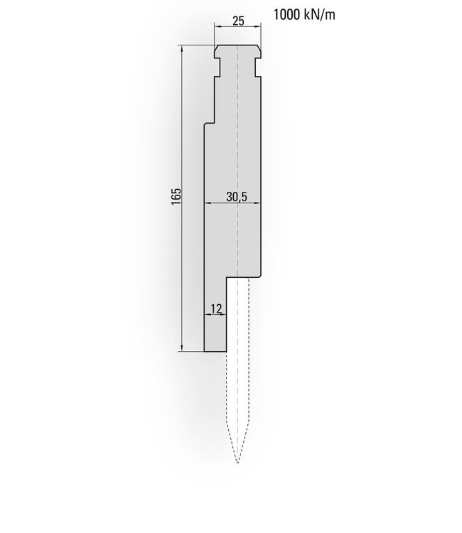 17.570-500 H=165 / L=500 mm