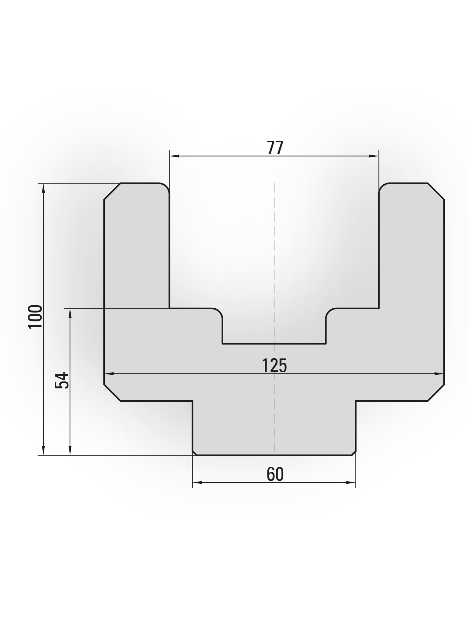 20.273-835 PU-Kussenhouder 50x75 / L=835 mm