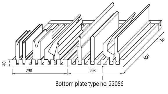 W22086 Inlay; nylon, slijtvast, zwart voor BIU-0**