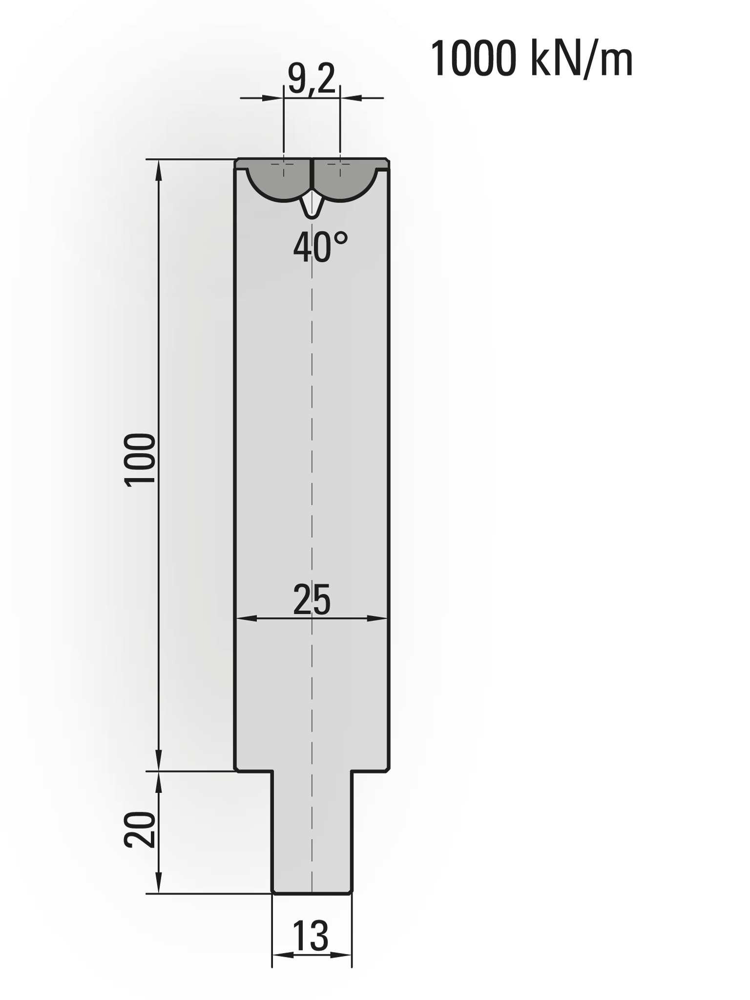29.000-500 UniBend / 40° / V=9,2 / L=500 mm