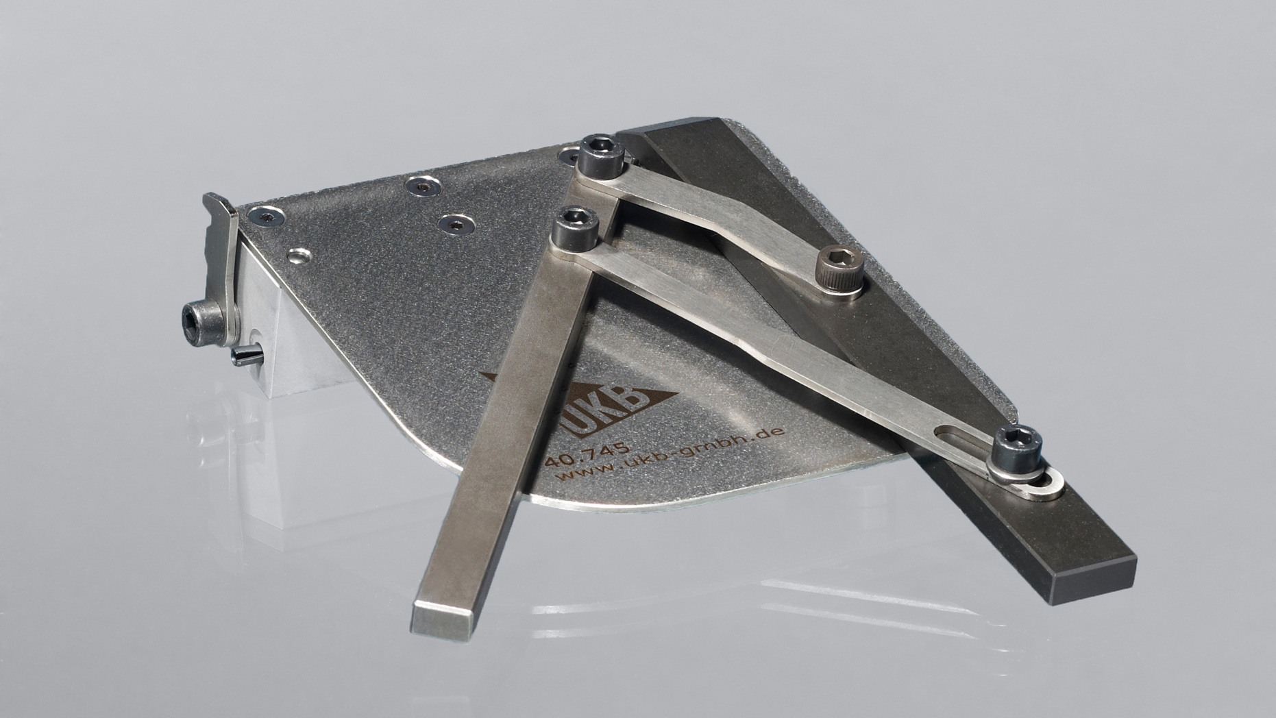 40.745 Set zijaanslag rechts, 90° flexibel instelbaar 130 mm breed
