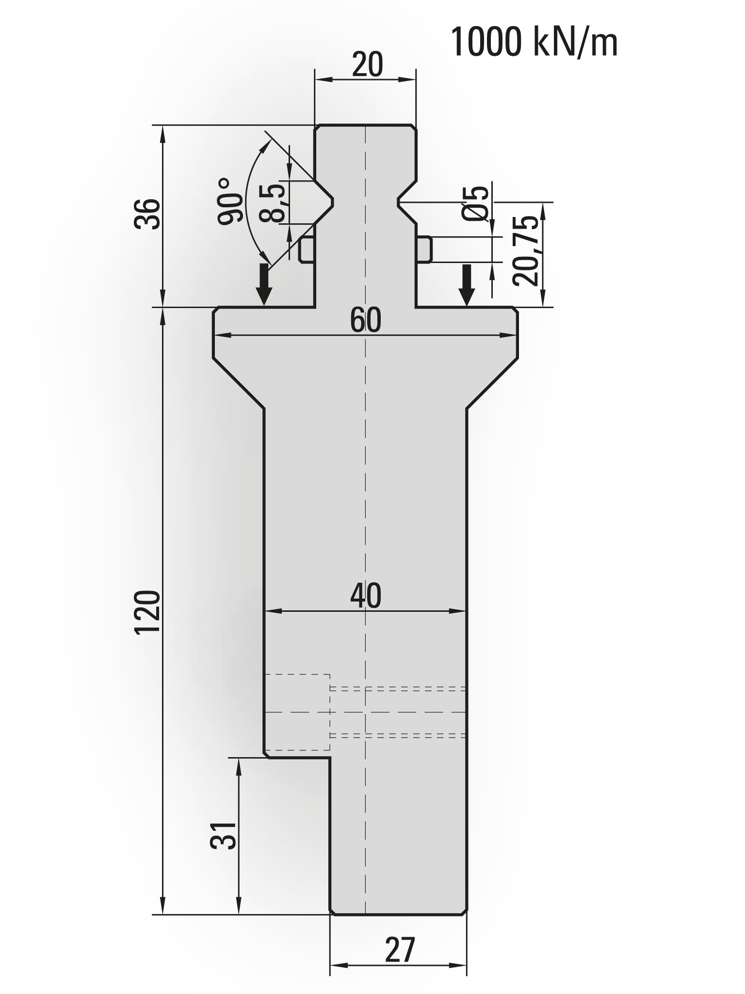 50.940 Bovengereedschap Adapter Systeem B-A