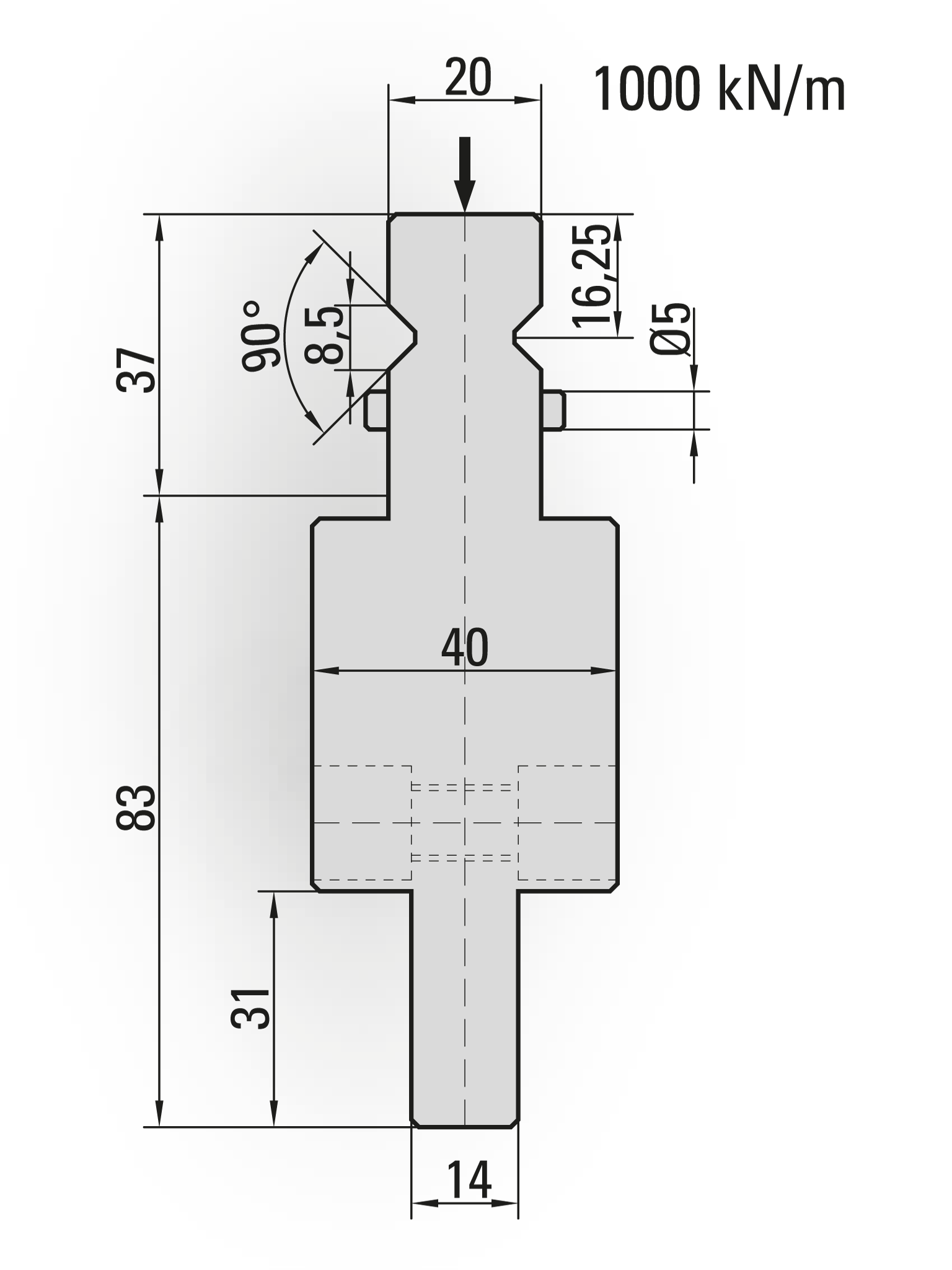 50.970 Bovengereedschap Adapter Systeem B-A