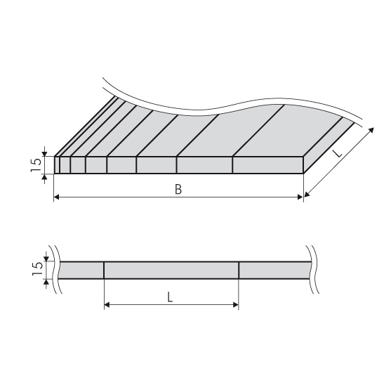 66.000-500 Instellijst tbv Matrijs V=25-125 +V=65-185 / L=500 (H=15,0)