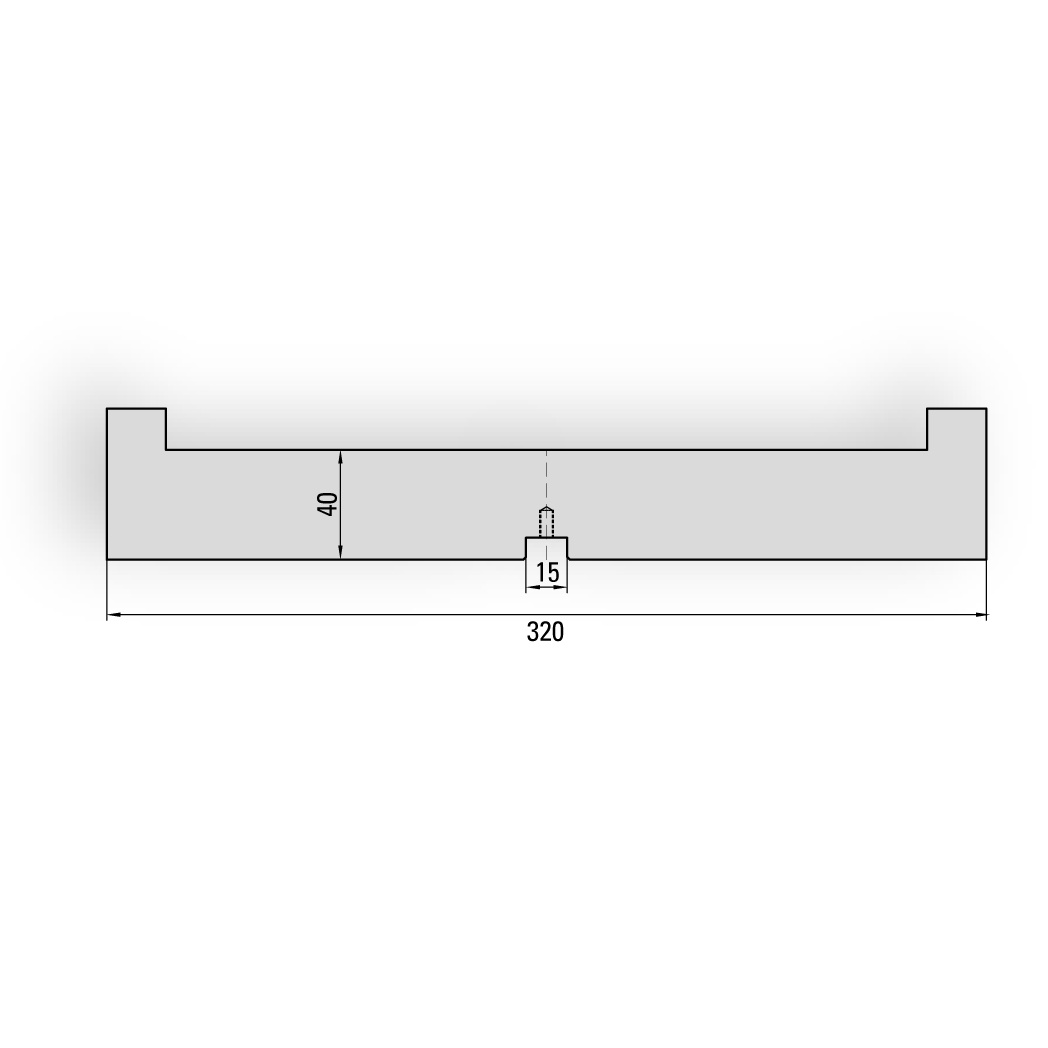 66.185-500 Matrijshouder tbv Matrijs 65.185 +spie / L=500