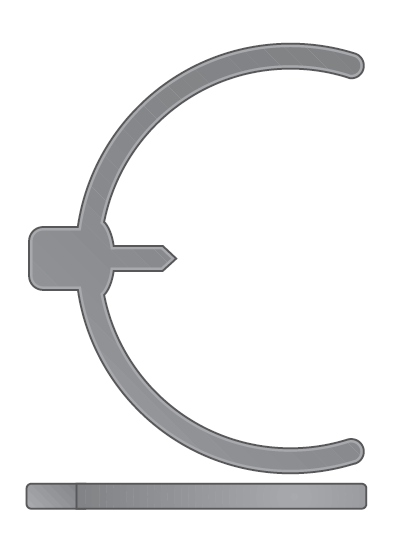 A0VBWGAC Anti Rotatie Clip Stempel Station B Serie 90 tbv Rond