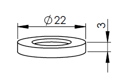 AM325-325-2 AM-Head protection disc, 22 mm ceramic