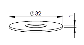 AM325-9819 AM-DISK HEAD PROTECTION Ø 32 PLASTIC