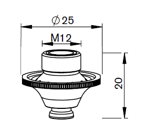 AM367-1169CPX AM-DOUBLE NOZZLE Ø D3.5W CP WACS WITH COLLAR