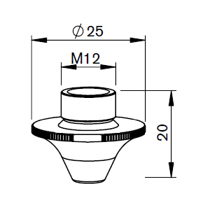AM367-1422CPX AM-NOZZLE Ø S2.0CC SPECIAL HCP FOR CLEAN CUT