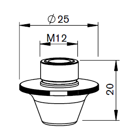 AM367-1729CPX AM-DOUBLE NOZZLE Ø D7.0CC SPECIAL HCP FOR CLEAN CUT