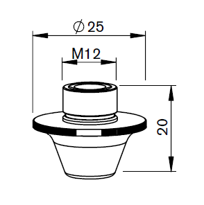 AM367-2668 AM-DOUBLE NOZZLE D 12.0 MM HCP