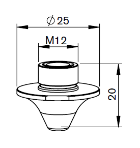 AM367-6791CPX AM-DOUBLE NOZZLE Ø D4.0 AL CP