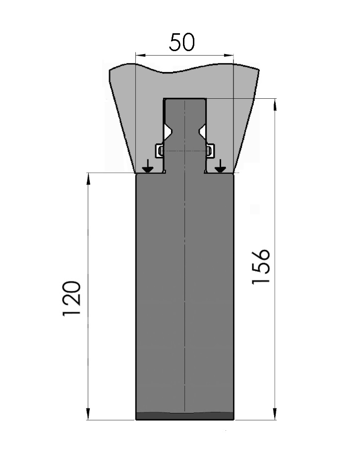 W366627 Dichtdrukgereedschap NS Premium - BIU-041/1 - H=120 - L=515 mm