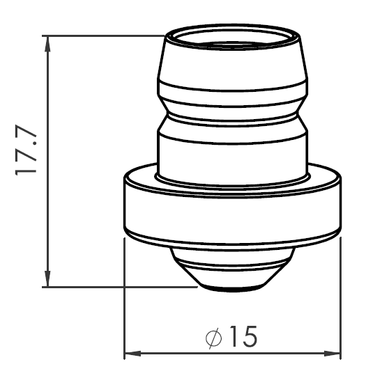 BY310-7542X BY-NOZZLE Ø2.5 H PRECISION