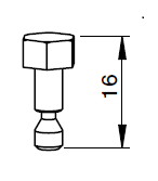 BY328-0324 BY-KNURLED SCREW