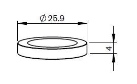 BY328-1642 BY-CERAMIC INSULATING DISC NEW VERSION