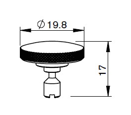 BY328-3136 BY-KNURLED SCREW - BRASS