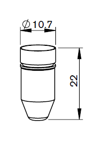 CN306-3013 CN-SHOWER NOZZLE Ø 1.0 W/O'RING