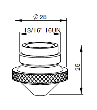 LV332-1855CP LV-NOZZLE Ø 2.0 HD CP - CONICAL