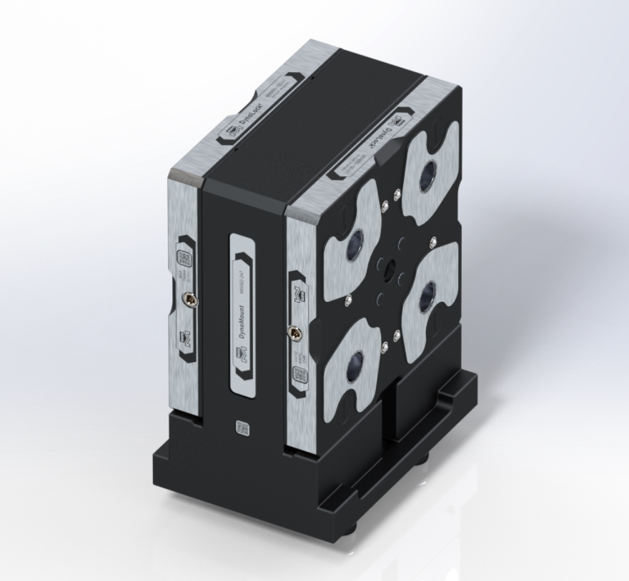 M90B2-247-02 DynoMount 96 Dual Right Angle tweezijdig
Hoog 247,0 mm
Met werkstukopspansystemen - serie 96