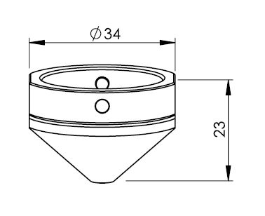 MB327-0473 MB-EXOUTER NOZZLE 2,0 FOR THICK MATERIAL
