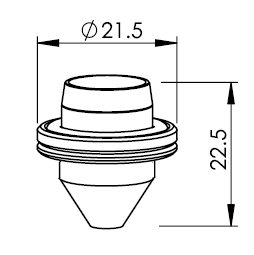 MB327-1622 MB-NOZZLE Ø 1.7 W/o-ring