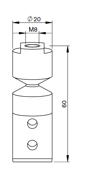 MZ309-0280 MZ-ALUMINIUM BREAK-AWAY BAR L60 - M8