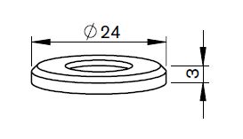 MZ335-0710M MZ-CERAMIC SPACER 24x3