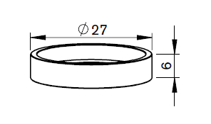 MZ335-1080M MZ-CERAMIC SPACER 27x5.5