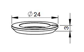 MZ335-1120C MZ-CERAMIC SPACER 24x3