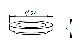 MZ335-1130M MZ-CERAMIC SPACER 24x4