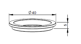 MZ408-0240 MZ-H.G. CERAMIC INSULATOR 40 X5