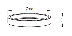 MZ408-0270 MZ-H.G. INSULATOR CERAMIC 38 X5,5