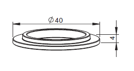 MZ413-0260 MZ-H.G. PTFE INSULATOR 40 X4