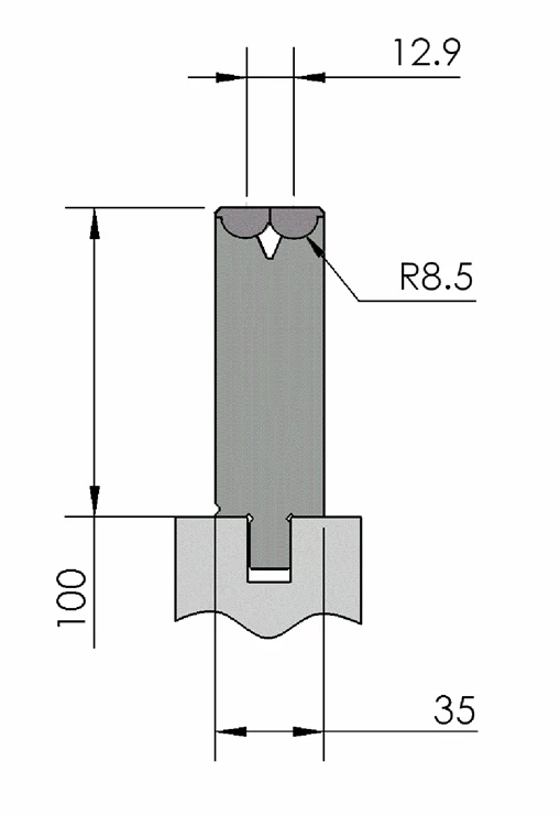 W382885 RotaBend WRB-302/1 - V=12,9  - 40° -  L=515 mm