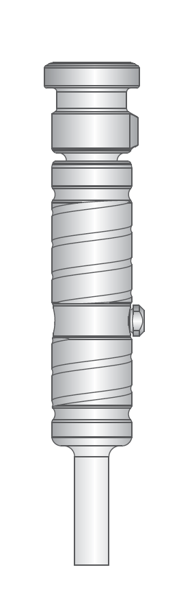 PLXA0A Stempel XMT12,7A verstelbaar Rond