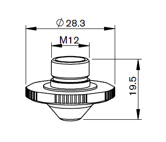 PR422-2197CP PR-NOZ DBL PENT D 2.5 MM CP