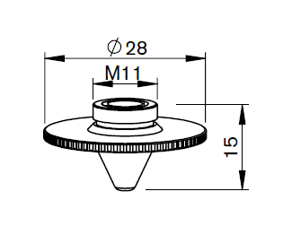 PT358-0001 PT-3D DOUBLE NOZZLE Ø 0.8 - 1.5