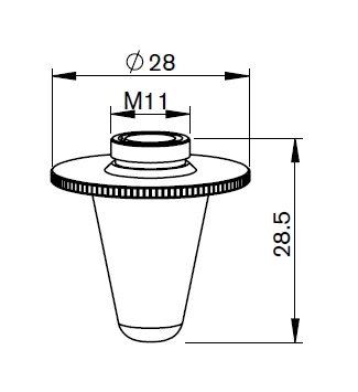 PT420-0018 PT-DOUBLE NOZZLE Ø 1.8 - 1.5 LONG