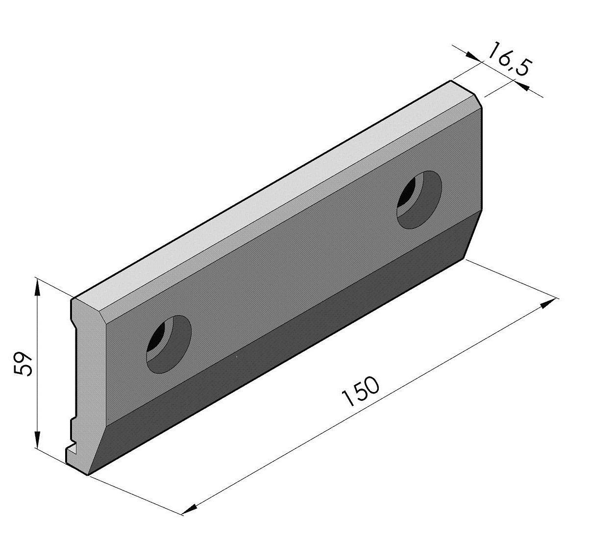 W25270 Klemplaat TK-031 (incl. bolts & springs) - H=59 - 150 mm