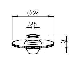 TR355-0008X TR-DOUBLE NOZZLE Ø 2.7