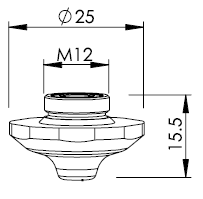 TR407-1660 TR-DOUBLE NOZZLE Ø 10.0 CAU