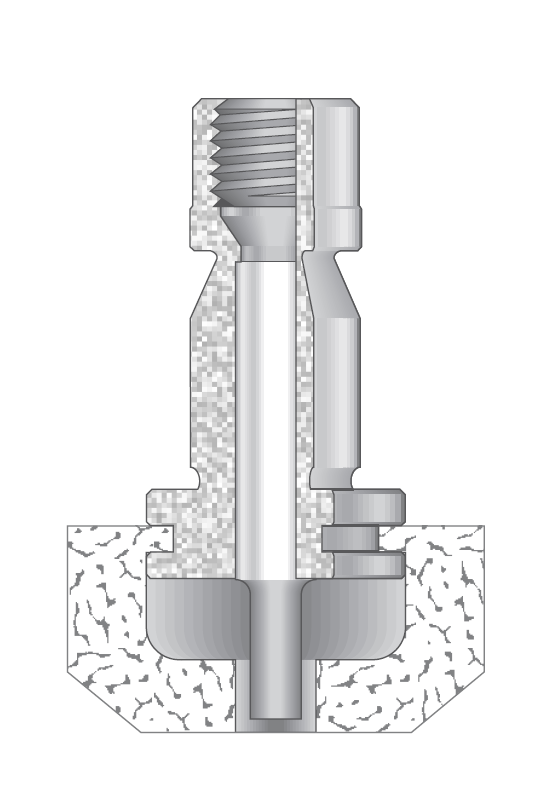 VINTS020 Stempelhouder Size 0-B - max 10,5 mm stempeldiameter